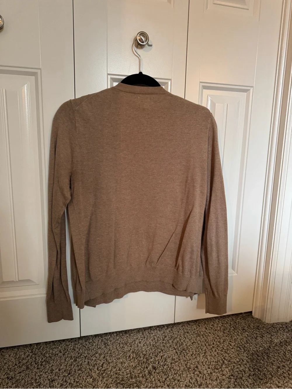 J. Crew Taupe Knit Crewneck Sweater with Matching Cardigan